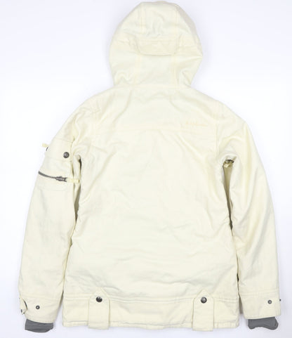 Lily Burton Women Ivory S Hooded Insulated Ski Snowboard Jacket