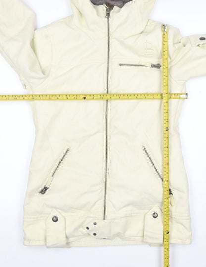 Lily Burton Women Ivory S Hooded Insulated Ski Snowboard Jacket