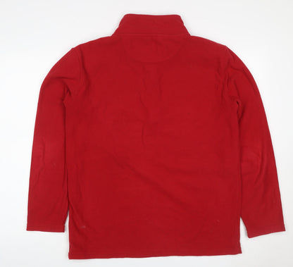 Peter Storm Men's Red Small 1/4 Zip Fleece Pullover Outdoor