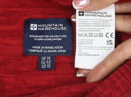 Mountain Warehouse Women’s Red UK 14 1/4 Zip Pullover Sweatshirt