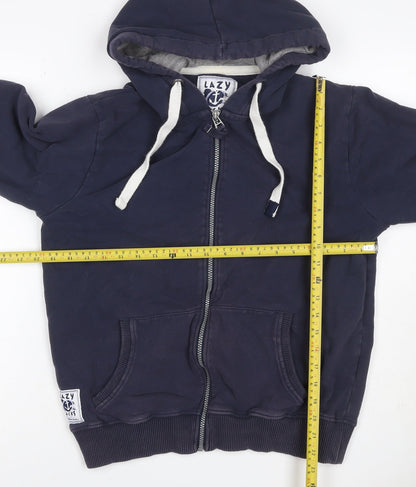 Lazy Jacks Men's Blue S Full Zip Hooded Cotton Nautical Hoodie