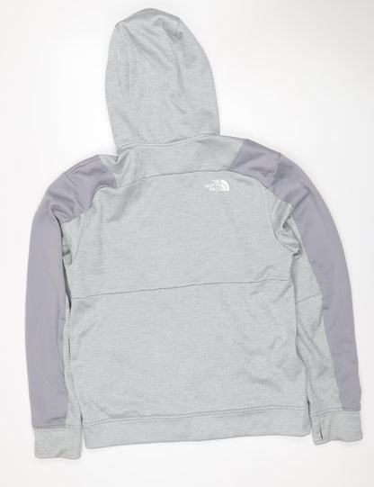 The North Face Men’s Grey M Full Zip Hooded Fleece Logo Hoodie