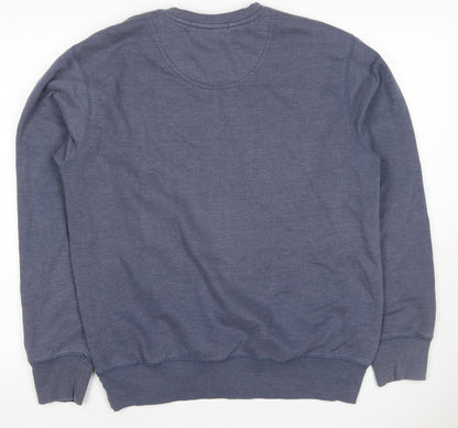 U.S. Polo Assn. Men’s Blue S Crew Neck Pullover Sweatshirt Logo