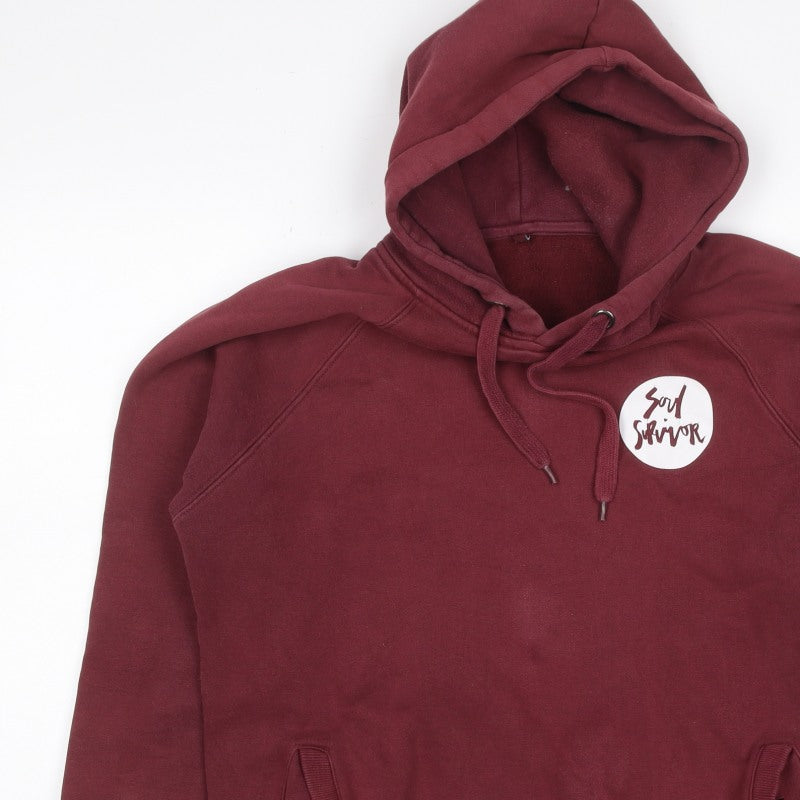 Soul Survivor Women’s Red L Pullover Hoodie Graphic Print Cotton
