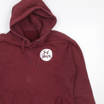 Soul Survivor Women’s Red L Pullover Hoodie Graphic Print Cotton