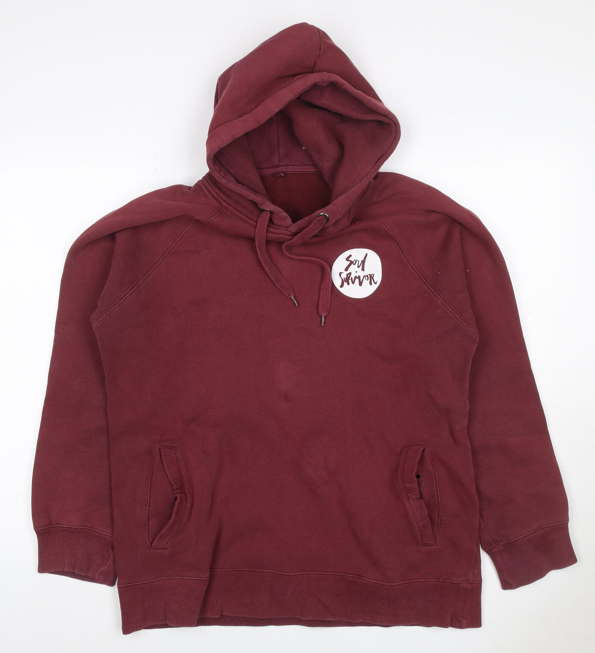 Soul Survivor Women’s Red L Pullover Hoodie Graphic Print Cotton