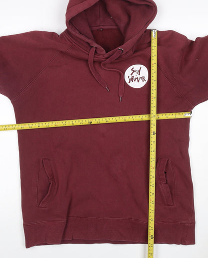 Soul Survivor Women’s Red L Pullover Hoodie Graphic Print Cotton