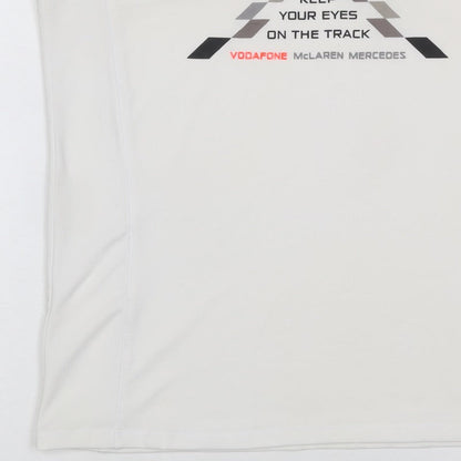 Vodafone McLaren Mercedes Women's White XL Racerback Racing Tank Top