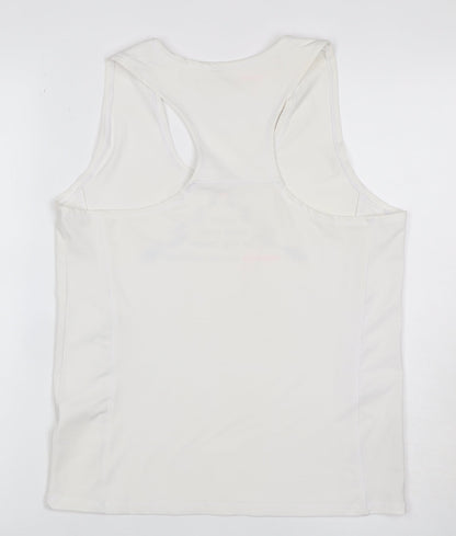 Vodafone McLaren Mercedes Women's White XL Racerback Racing Tank Top