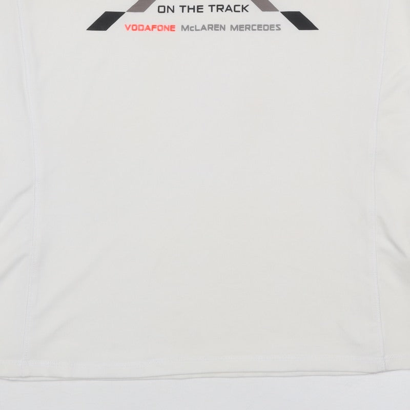 Vodafone McLaren Mercedes Women's White XL Racerback Racing Tank Top