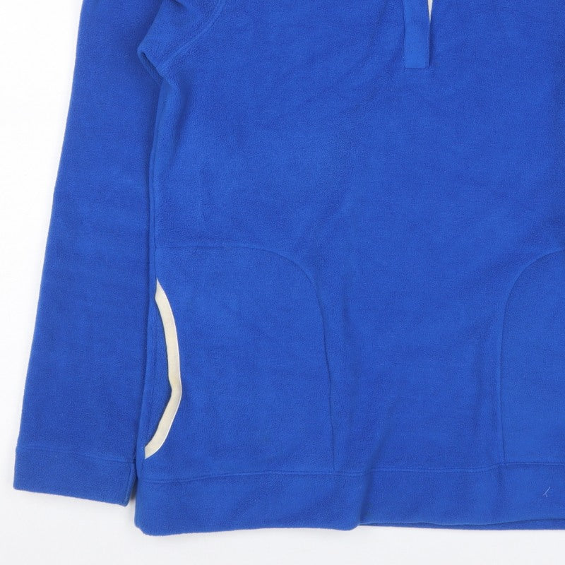 Lands' End Women Blue S Fleece 1/4 Zip Pullover Sweatshirt