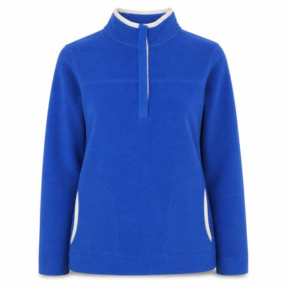 Lands' End Women Blue S Fleece 1/4 Zip Pullover Sweatshirt