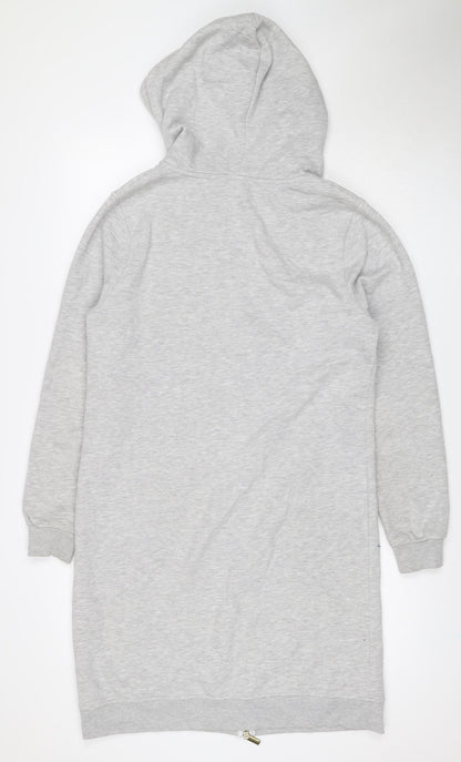 Next Womens Grey UK 8 Full Zip Hoodie Drawstring Pockets