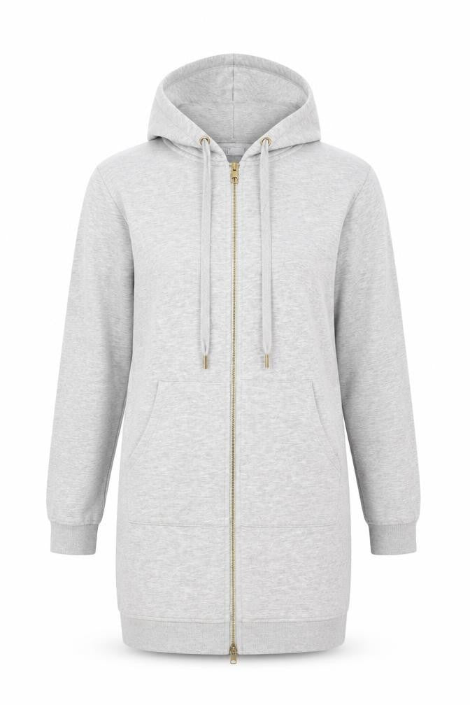Next Womens Grey UK 8 Full Zip Hoodie Drawstring Pockets