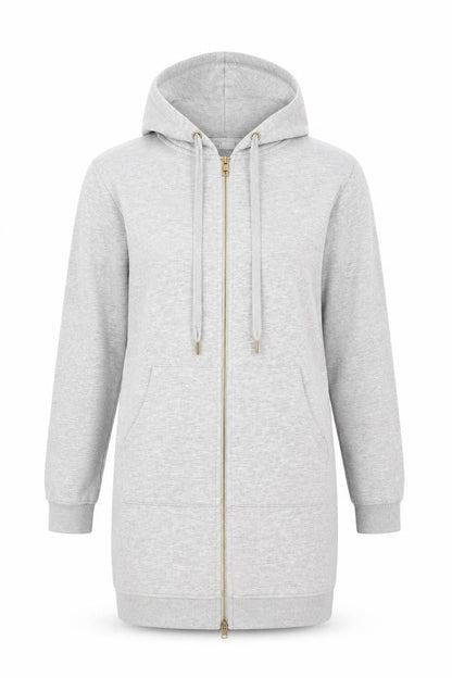 Next Womens Grey UK 8 Full Zip Hoodie Drawstring Pockets