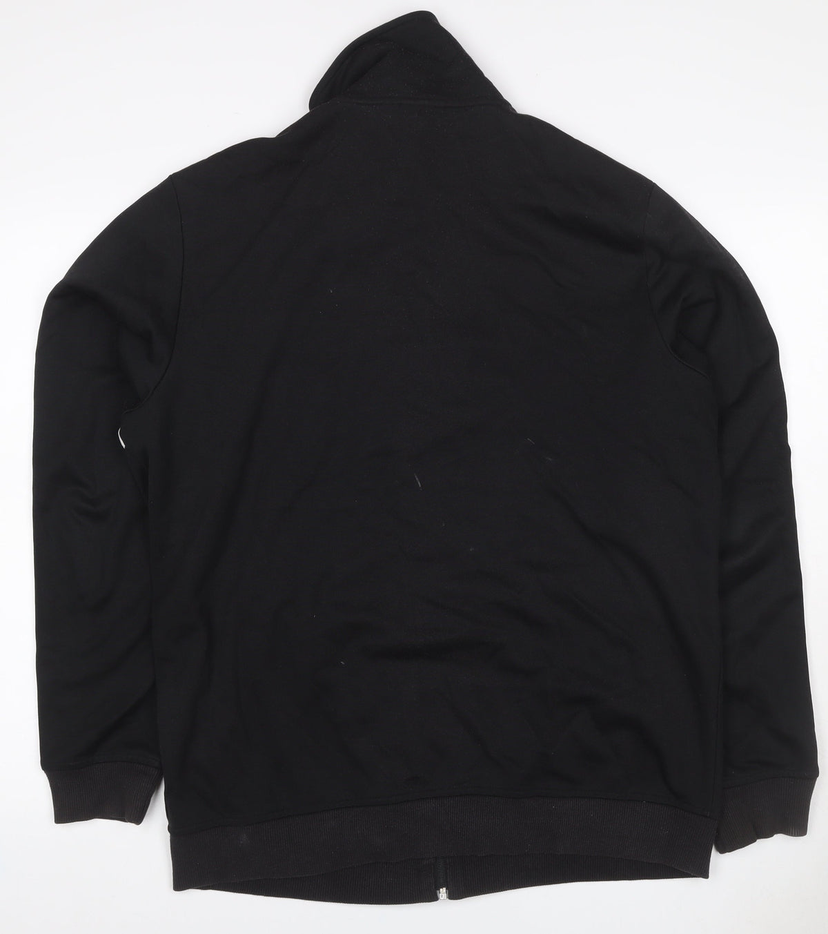 adidas Men’s Black White Stripe Full Zip Track Sweatshirt XL