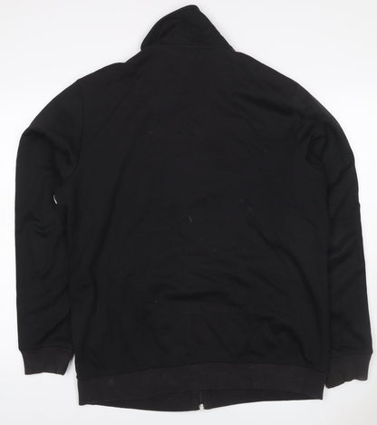 adidas Men’s Black White Stripe Full Zip Track Sweatshirt XL