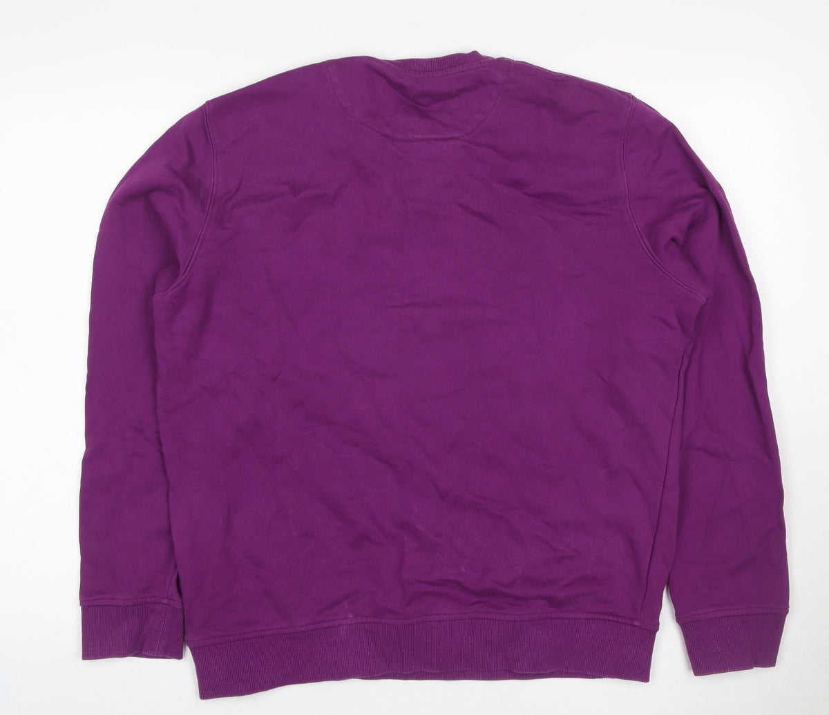 Lyle & Scott Men’s Purple XL Crew Neck Pullover Logo Sweatshirt