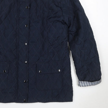 Urban Diva Women’s Blue Size 20 Quilted Mid-Length Coat