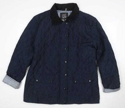 Urban Diva Women’s Blue Size 20 Quilted Mid-Length Coat