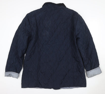 Urban Diva Women’s Blue Size 20 Quilted Mid-Length Coat