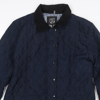 Urban Diva Women’s Blue Size 20 Quilted Mid-Length Coat