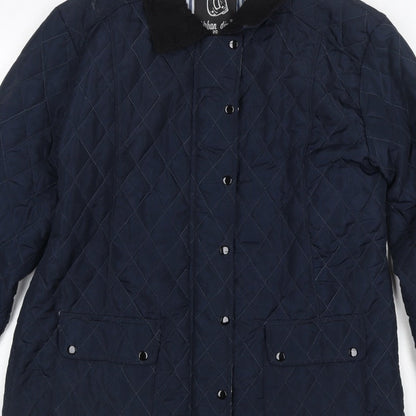 Urban Diva Women’s Blue Size 20 Quilted Mid-Length Coat