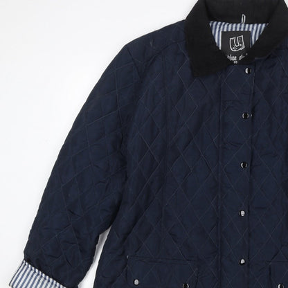 Urban Diva Women’s Blue Size 20 Quilted Mid-Length Coat