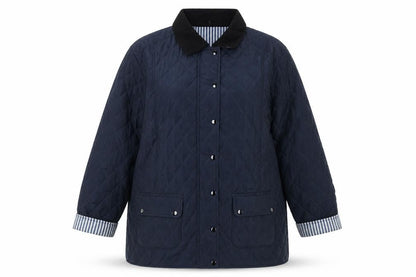 Urban Diva Women’s Blue Size 20 Quilted Mid-Length Coat
