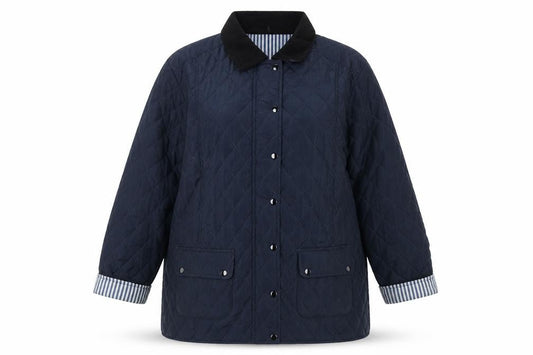 Urban Diva Women’s Blue Size 20 Quilted Mid-Length Coat
