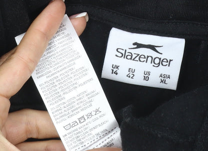 Slazenger Women’s Black UK 14 Full Zip Hooded Sports Hoodie