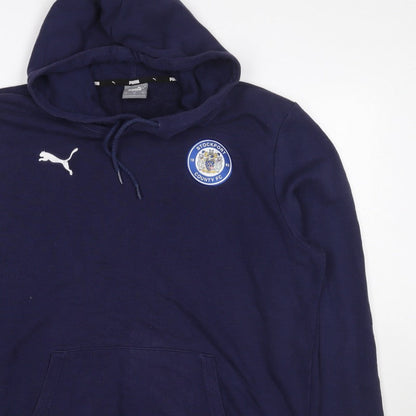 Puma Men’s Blue L Stockport County FC Pullover Hoodie Football