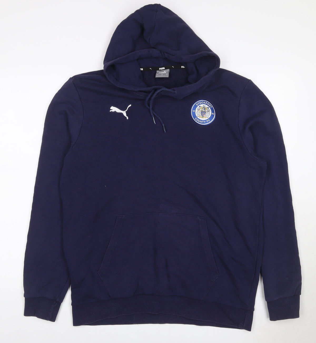 Puma Men’s Blue L Stockport County FC Pullover Hoodie Football