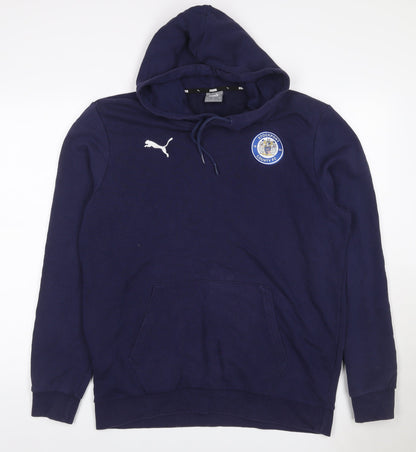 Puma Men’s Blue L Stockport County FC Pullover Hoodie Football