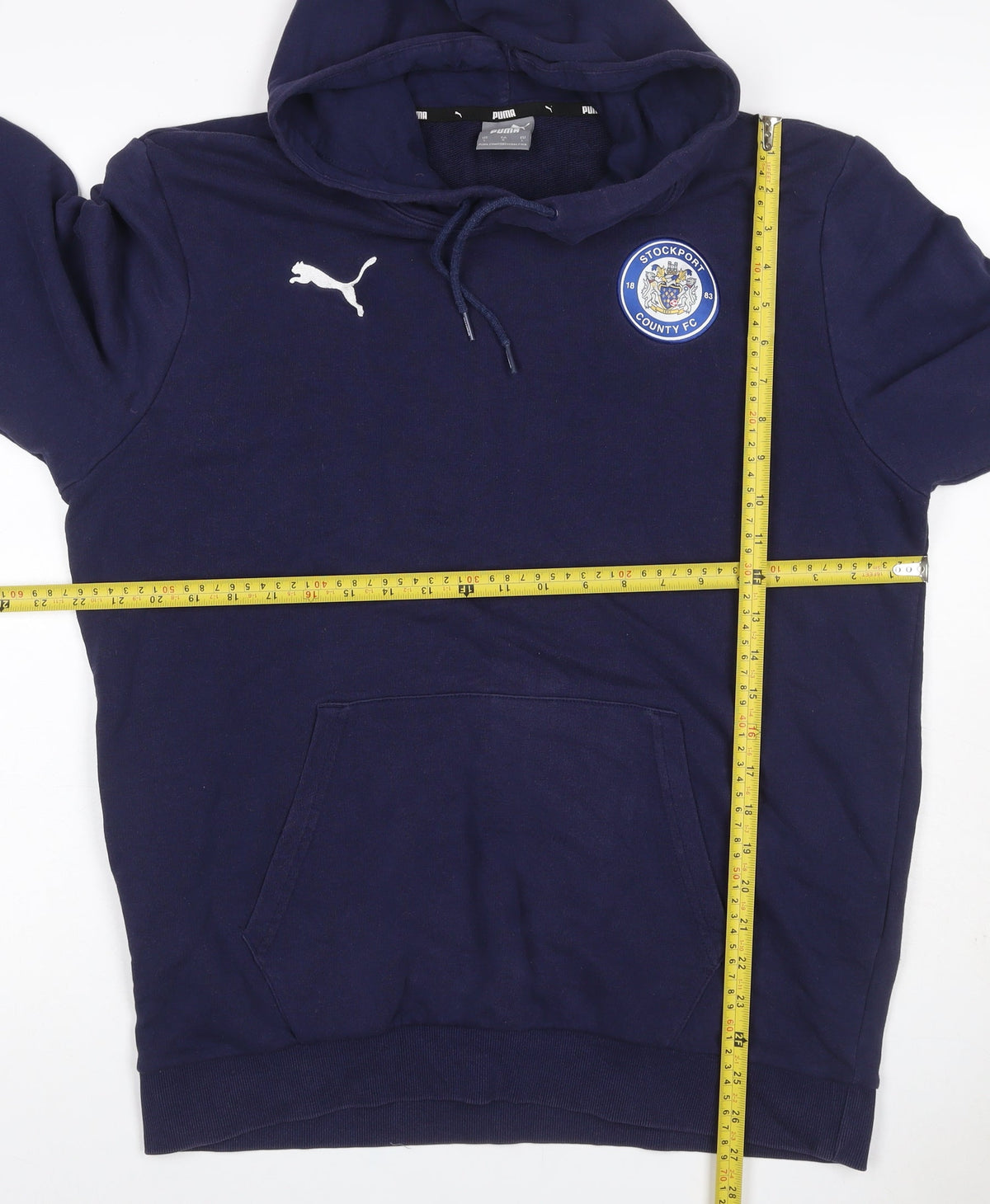 Puma Men’s Blue L Stockport County FC Pullover Hoodie Football