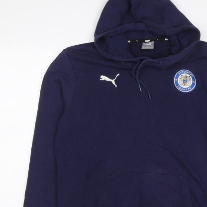 Puma Men’s Blue L Stockport County FC Pullover Hoodie Football