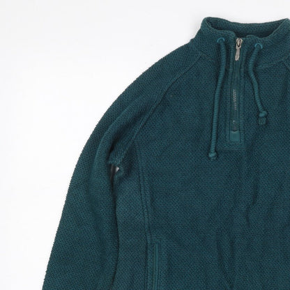 Weird Fish Women’s Green Size 12 Henley 1/4 Zip Sweatshirt