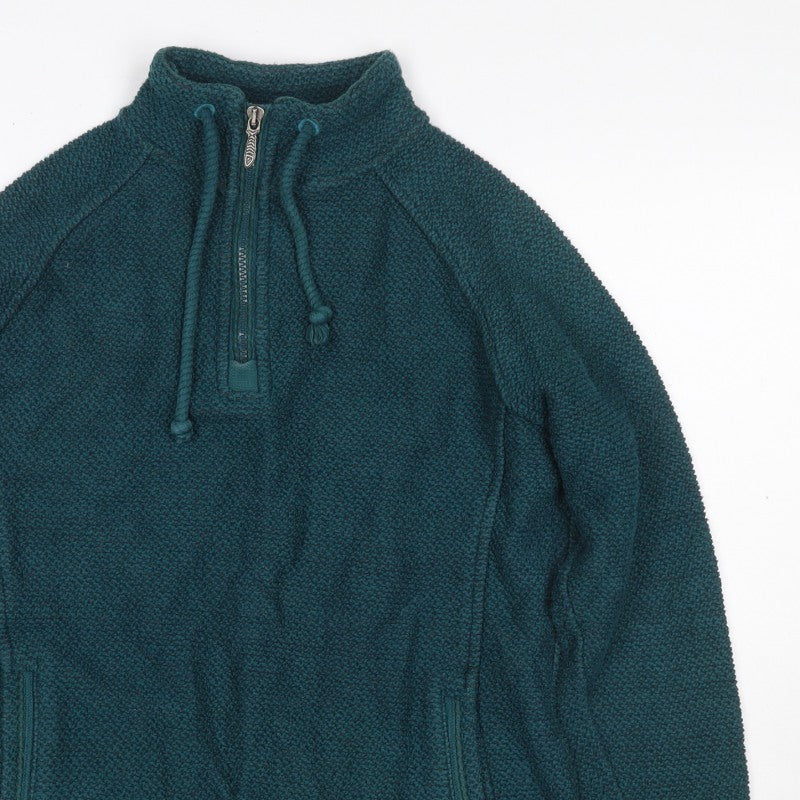 Weird Fish Women’s Green Size 12 Henley 1/4 Zip Sweatshirt