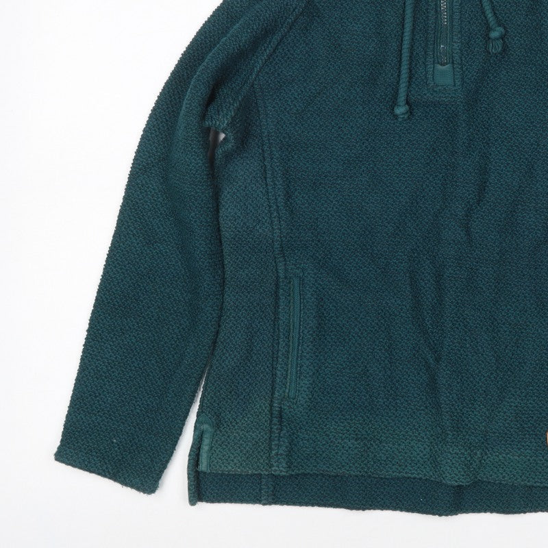 Weird Fish Women’s Green Size 12 Henley 1/4 Zip Sweatshirt