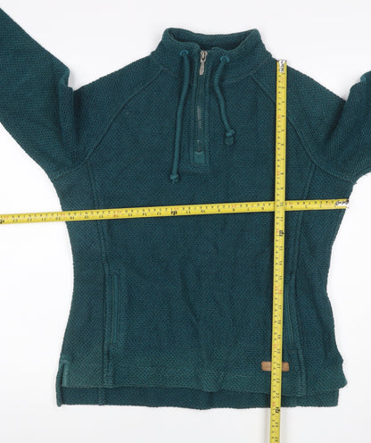 Weird Fish Women’s Green Size 12 Henley 1/4 Zip Sweatshirt