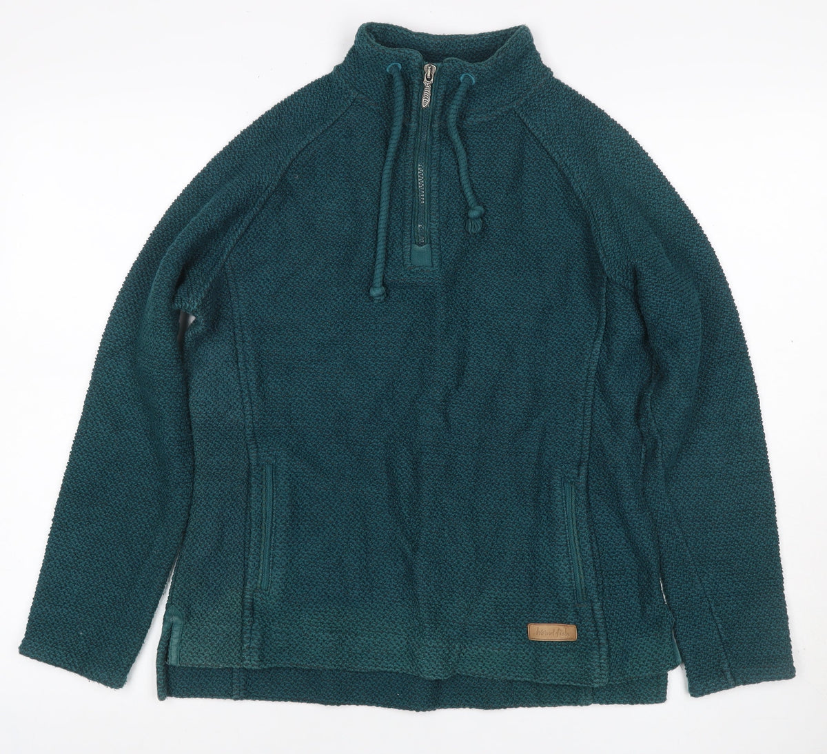 Weird Fish Women’s Green Size 12 Henley 1/4 Zip Sweatshirt