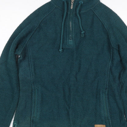 Weird Fish Women’s Green Size 12 Henley 1/4 Zip Sweatshirt