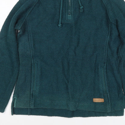 Weird Fish Women’s Green Size 12 Henley 1/4 Zip Sweatshirt