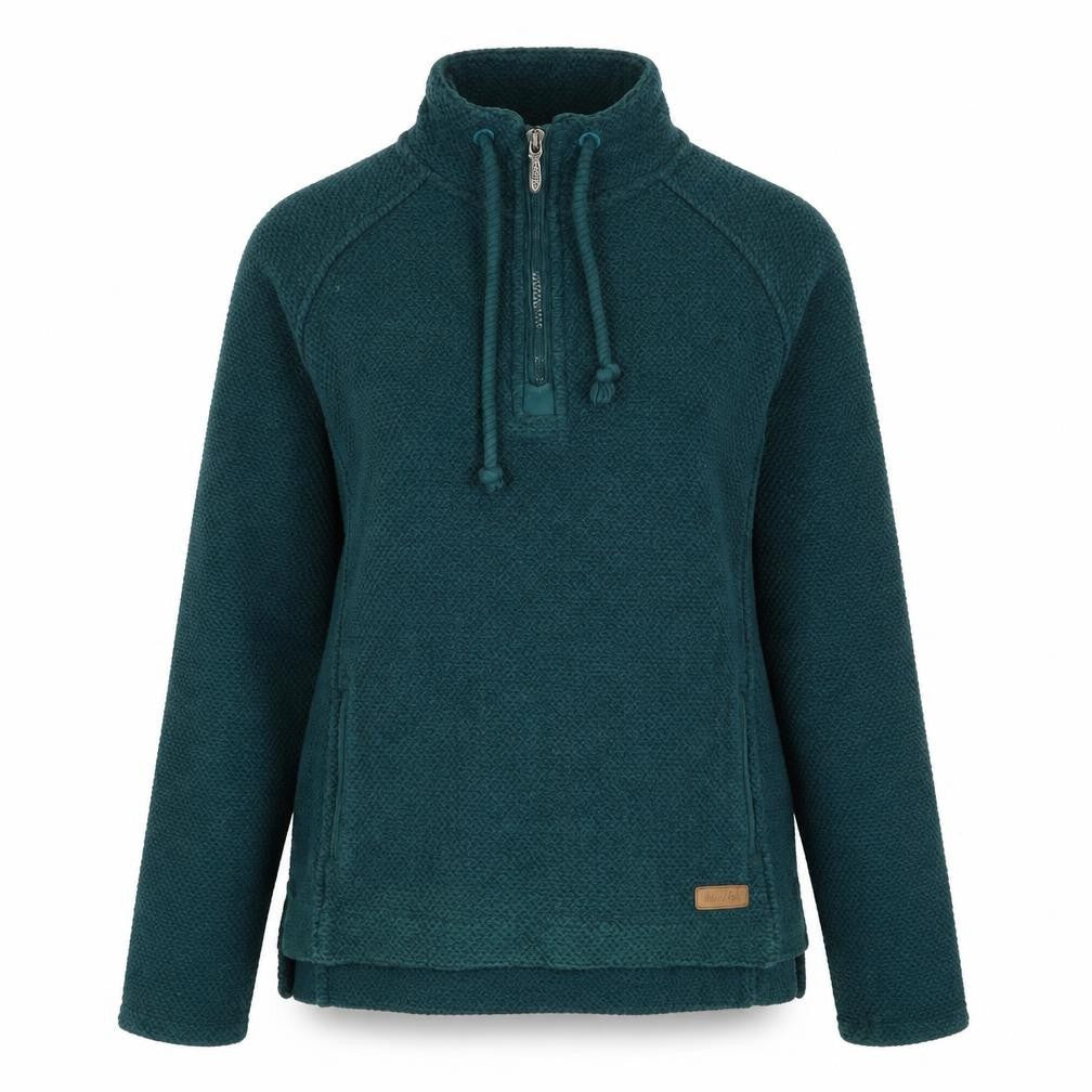 Weird Fish Women’s Green Size 12 Henley 1/4 Zip Sweatshirt