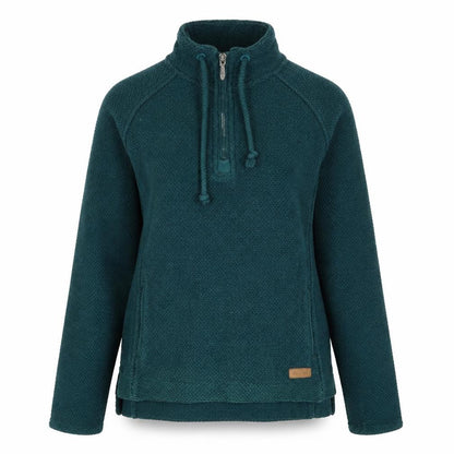 Weird Fish Women’s Green Size 12 Henley 1/4 Zip Sweatshirt