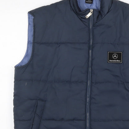 Mercedes-Benz Men’s Blue L Padded Bodywarmer Gilet Full Zip