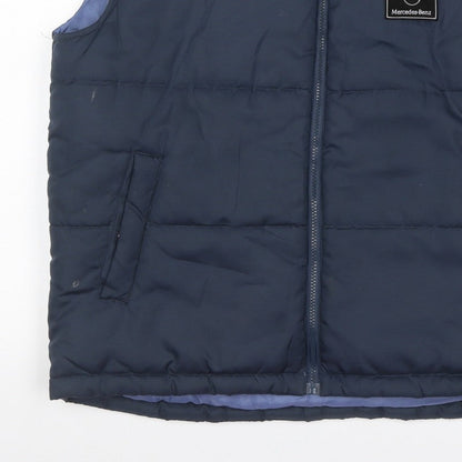 Mercedes-Benz Men’s Blue L Padded Bodywarmer Gilet Full Zip