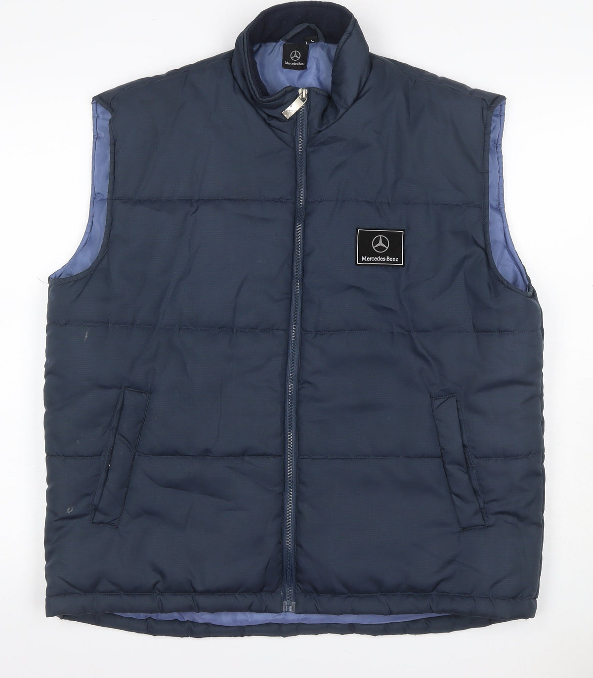 Mercedes-Benz Men’s Blue L Padded Bodywarmer Gilet Full Zip