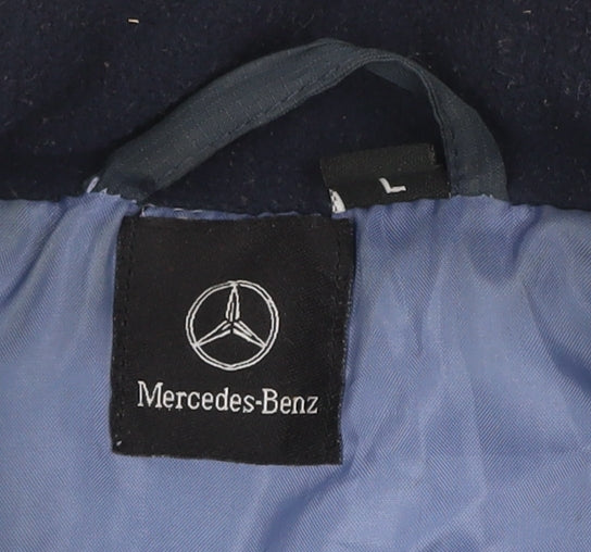 Mercedes-Benz Men’s Blue L Padded Bodywarmer Gilet Full Zip