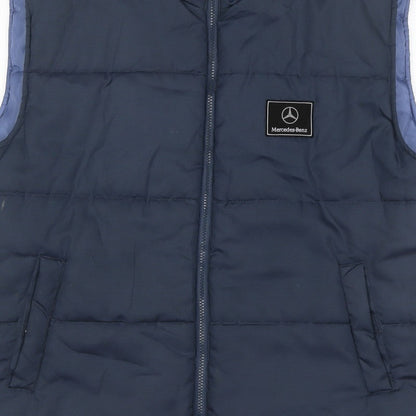 Mercedes-Benz Men’s Blue L Padded Bodywarmer Gilet Full Zip